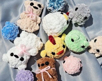 Mystery Crochet Plushies |  Cute Crochet Animals | Crochet Octopus | Crochet Frog | Crochet Chicken | Crochet Bear | Mystery Box
