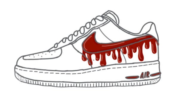nike air force 1 blood drip