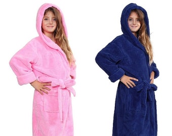 Robes en peluche BRODÉES À CAPUCHE POUR ENFANTS, Robe pour enfants, Robes Robe pour filles, Robe pour garçons, Robes de fille de fleur, Robes de fête spa, Robes de fête d’anniversaire 2140