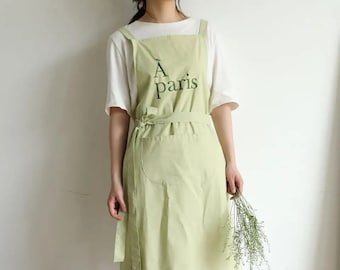 Mother's Day APRONS for Womens and Men EMBROIDERED Aprons Ruffled with Pockets Hostess Gift Ideas Personalized Apron New Aprons Personalized
