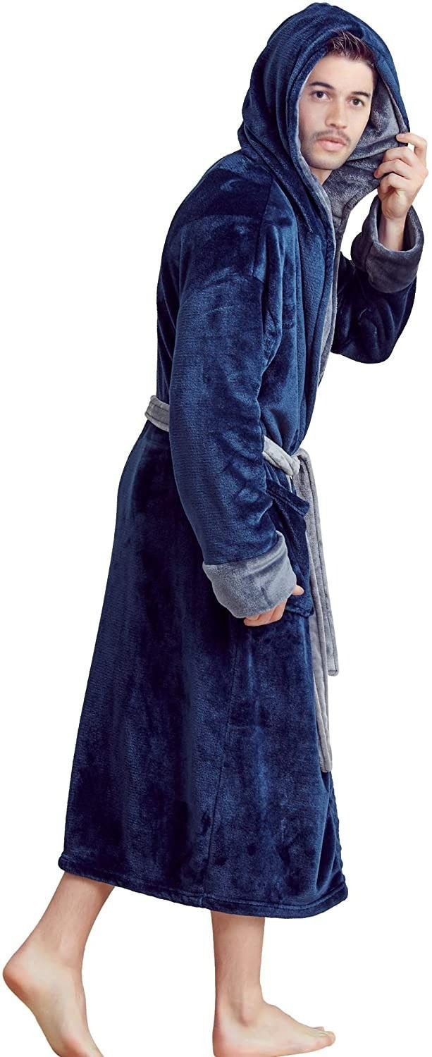 New Custom Luxury Men's Hooded Bathrobe With Embroidery or Etsy