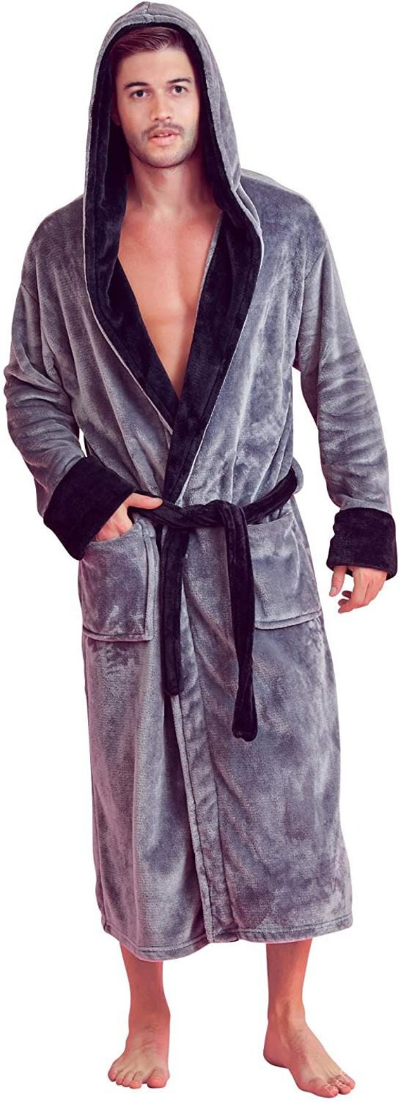 Men's Hooded Robe, Luxury Loungewear