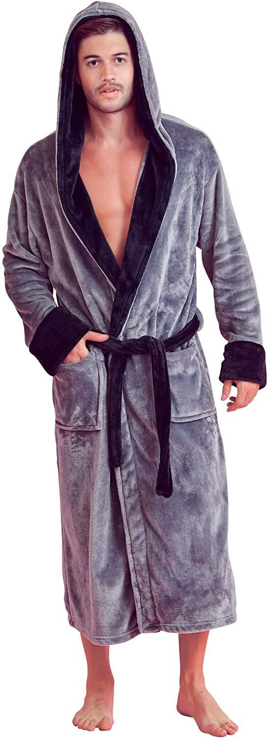 New Custom Luxury Men's Hooded Bathrobe With Embroidery or Etsy