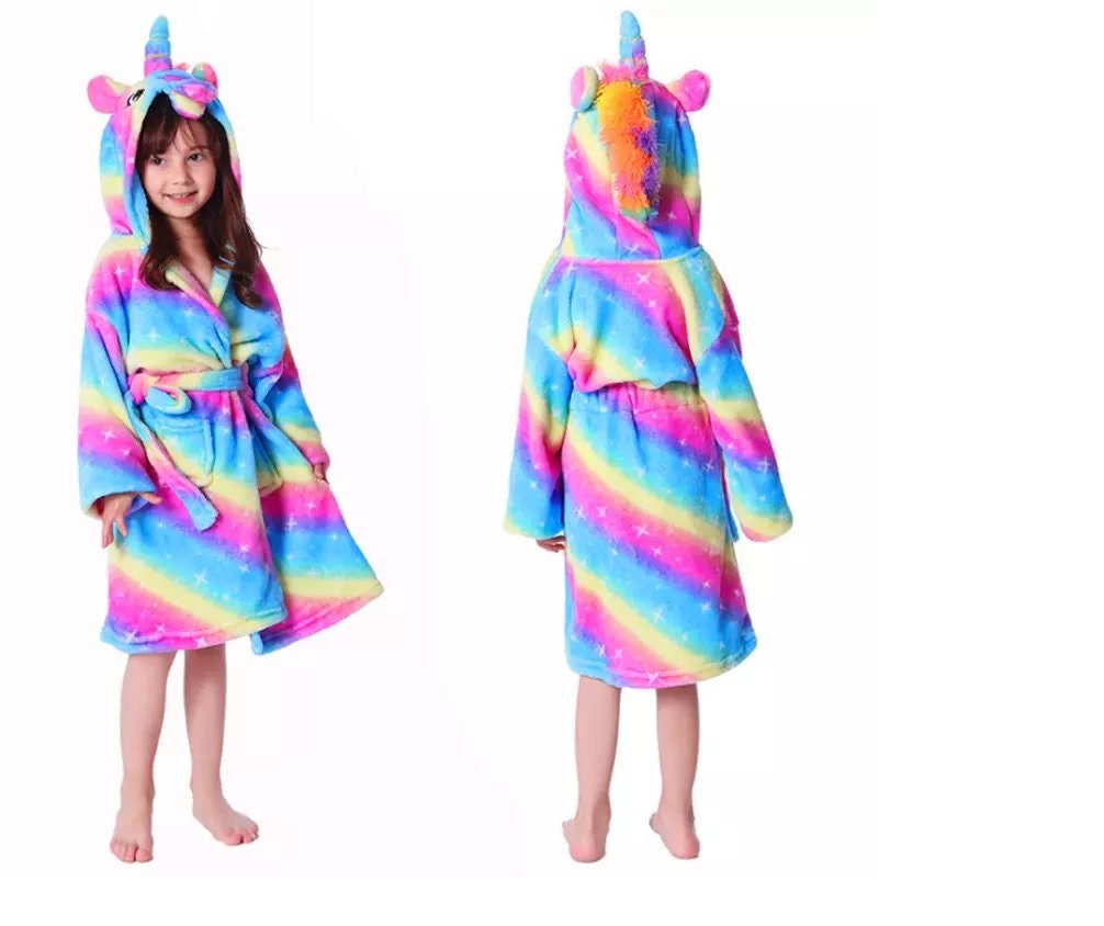 Brand: XMiniLife Unisex AdultKids Unicorn Robe Hooded Animal Bathrobe India  | Ubuy