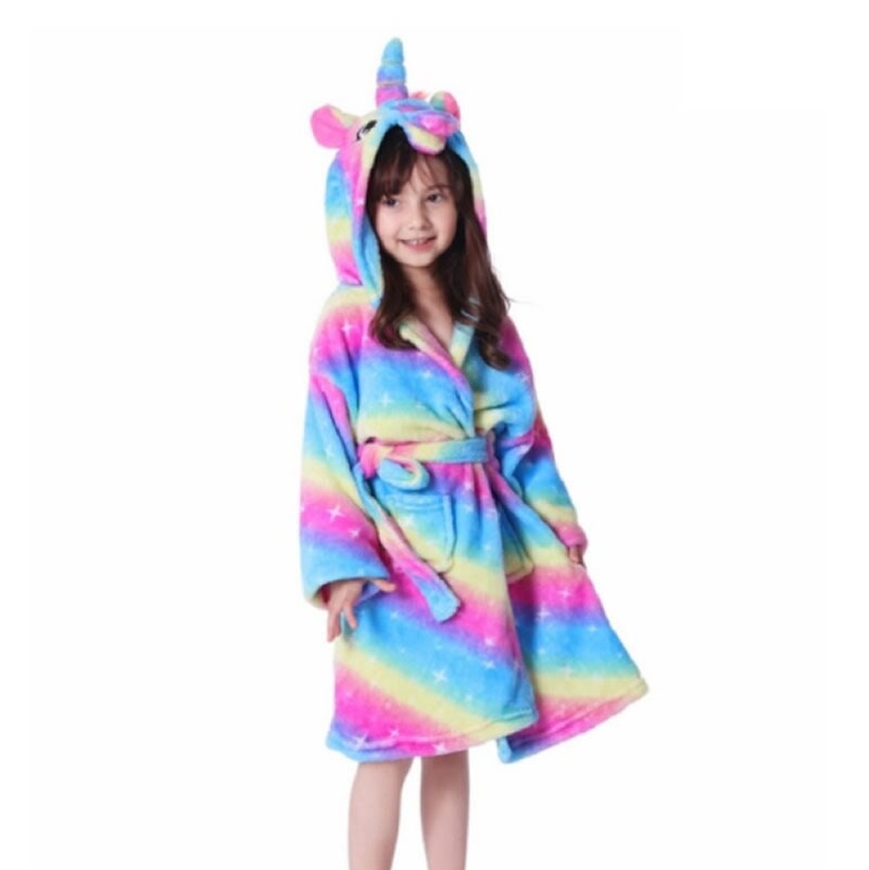 Personalized Kids UNICORN Bathrobes, Custom gift, Sorority party, Kids Bathrobe for Spa party, Sleepover party, Kids Birthday Robe, #8