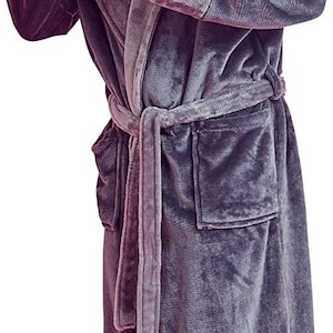 MEN'S Luxurious HOODED BATHROBE New Custom Luxury with Embroidery or Blank 6140 Lounge Wear for Adult Men Bridal Gift image 6