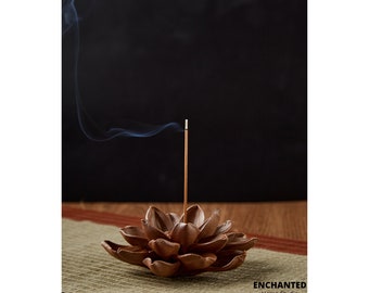 Lotus Backflow Incense Burner, Incense Sticks Holder, Incense Cone Holder, Zen Meditation|Yoga