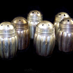 WEIDLICH Sterling 3 Pair Ribbed Salt and Pepper Shakers