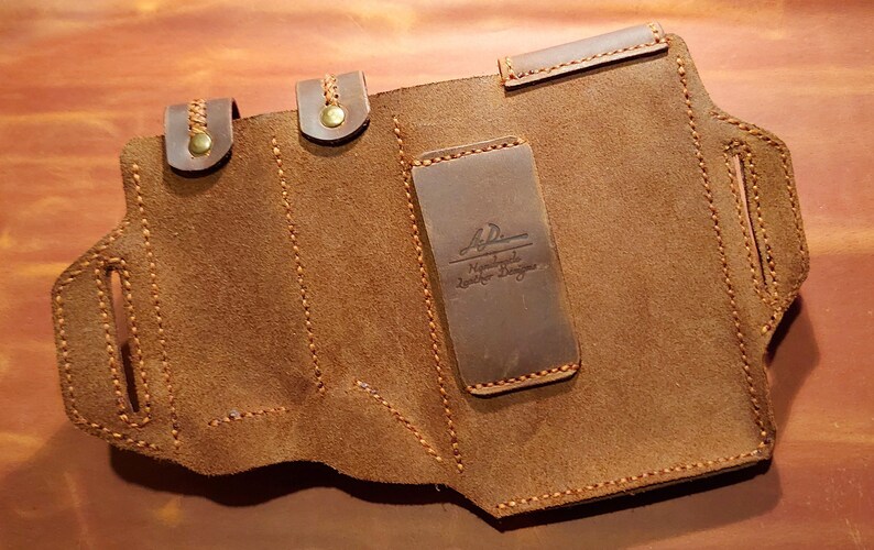 EDC Belt Organizer, Leather EDC Belt Pouch, Handmade Leather Sheath