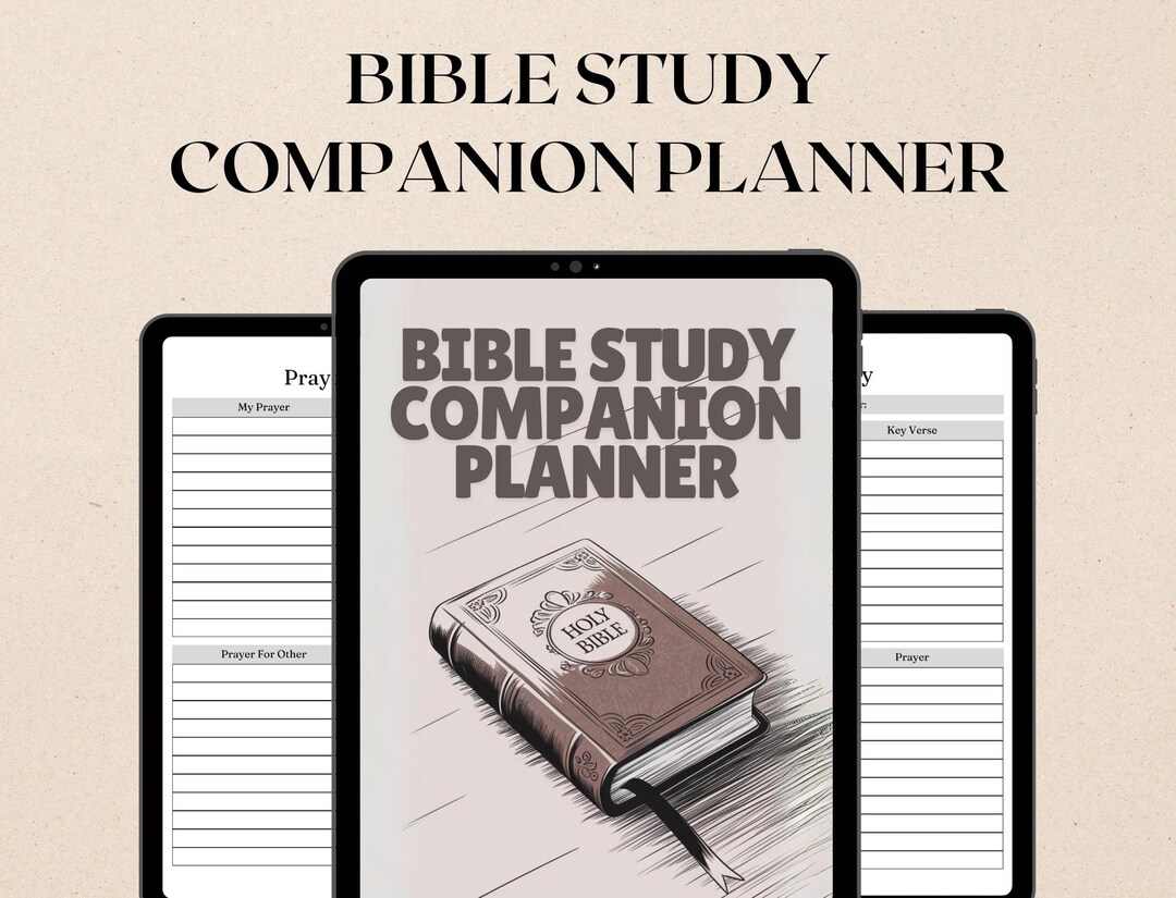 Bible Study Companion Planner Digital Christian Prayer Journal