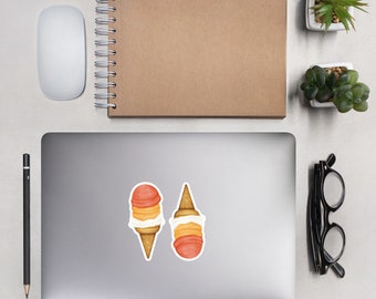 Ice Cream Cone Bubble-free stickers/ Parcha, Coco, Piña