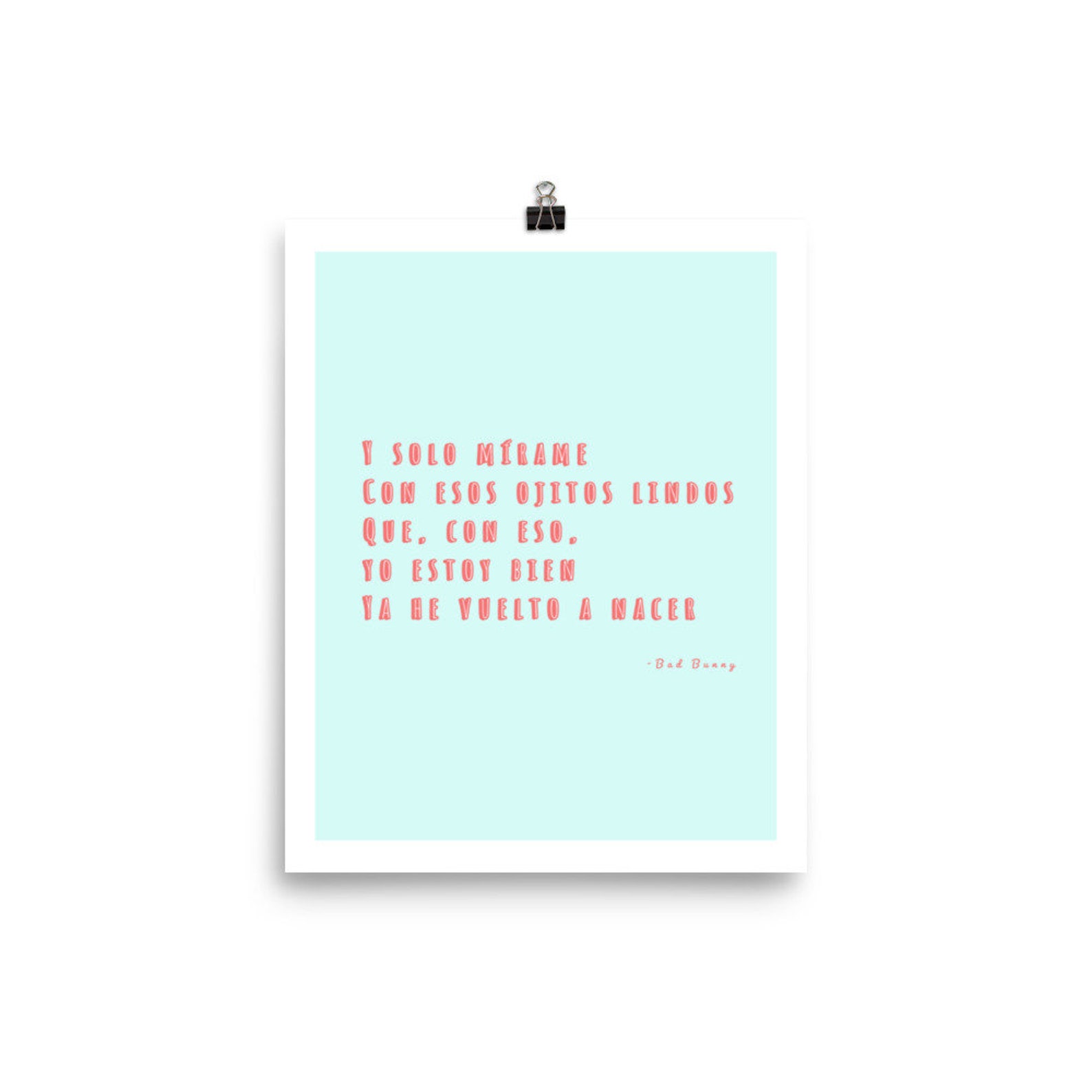 Bad Bunny Lyrics Poster/ojitos Lindos/un Verano Sin Ti Etsy