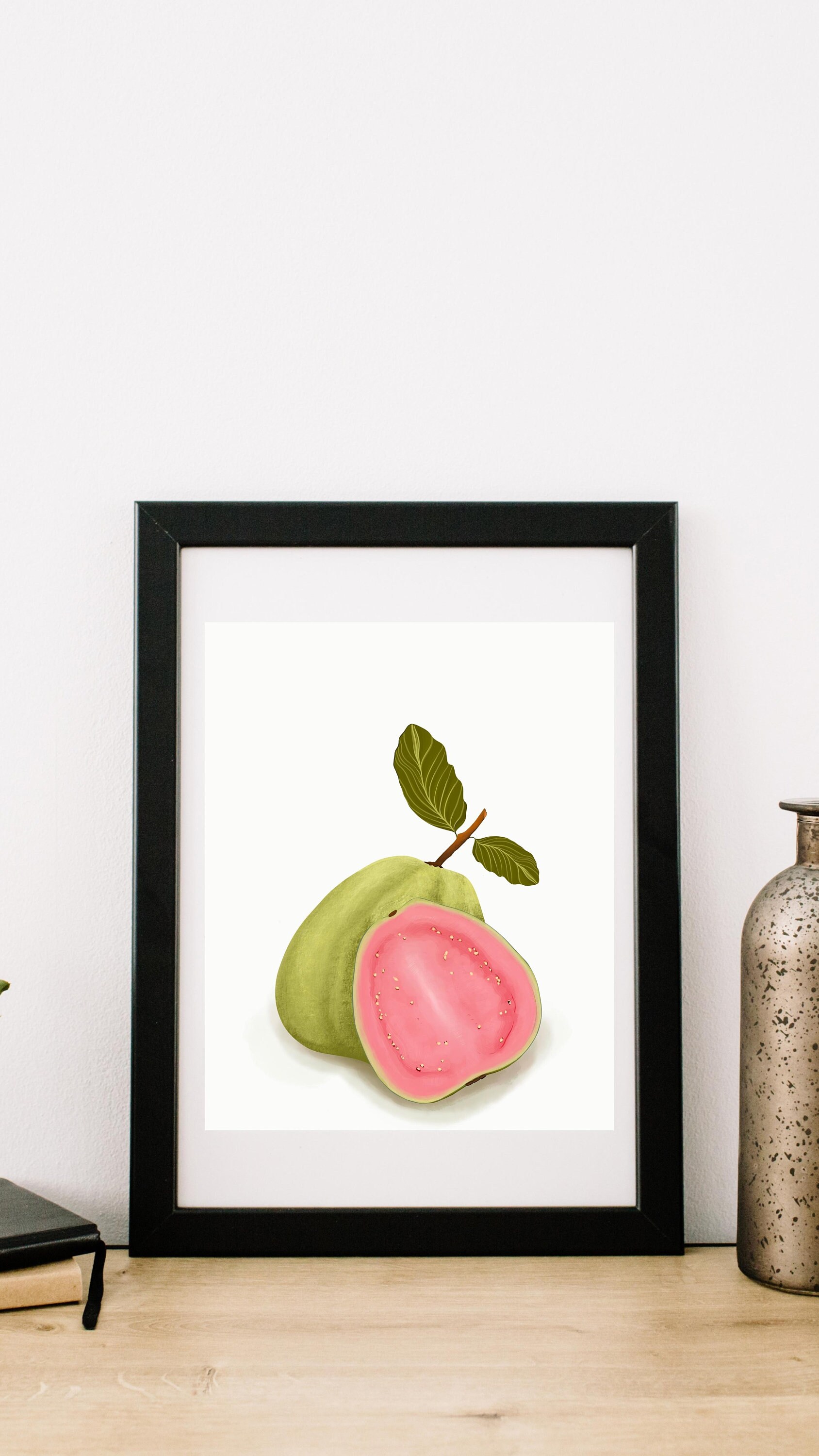 Guava Tropical Fruit/ Wall Art/ Print/decor/poster/ Fruit Art Etsy