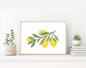 Lemons Poster/ Limones/ Lemon Drawing
