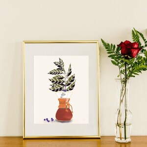Coffee Plant Art Print/ Wall Art/ Coffee Beans/ Pour Over Coffee Maker/Poster/Arabica Coffee