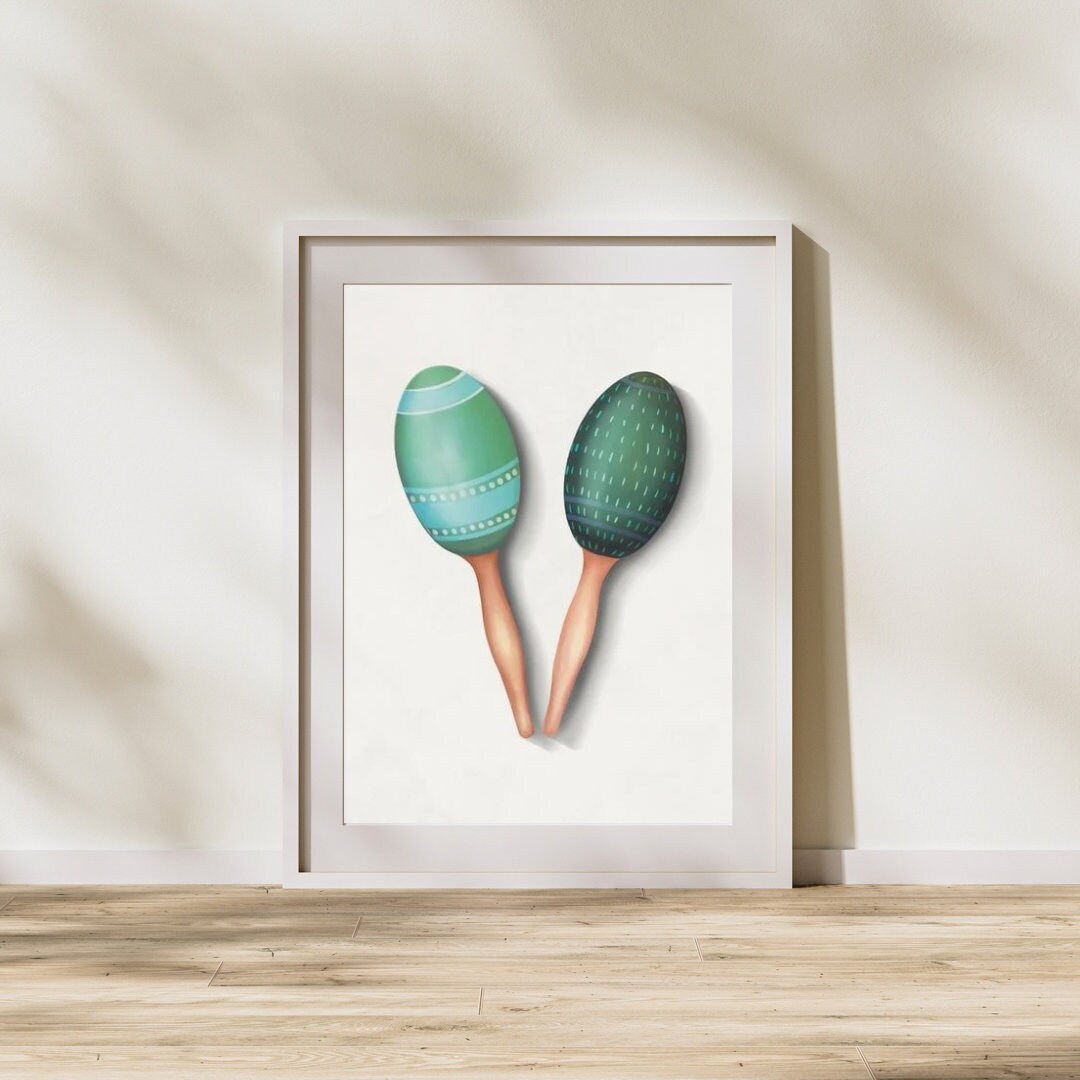 Maracas Poster/ Instrument/puerto Rico Etsy