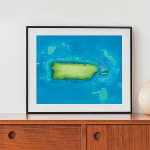 Mapa de Puerto Rico Póster