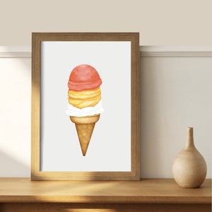 Mantecado Poster/ Eistüte/ Parcha, Piña y Coco Mantecado/ Fruity Ice Cream