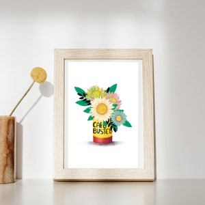 Cafe Bustelo Wall Art/ Coffee Wall Art/ Kitchen Decor/ Espresso/Botanical/Flowers