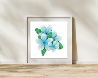 Blue Hibiscus Flower Poster/Hawaiian Flower