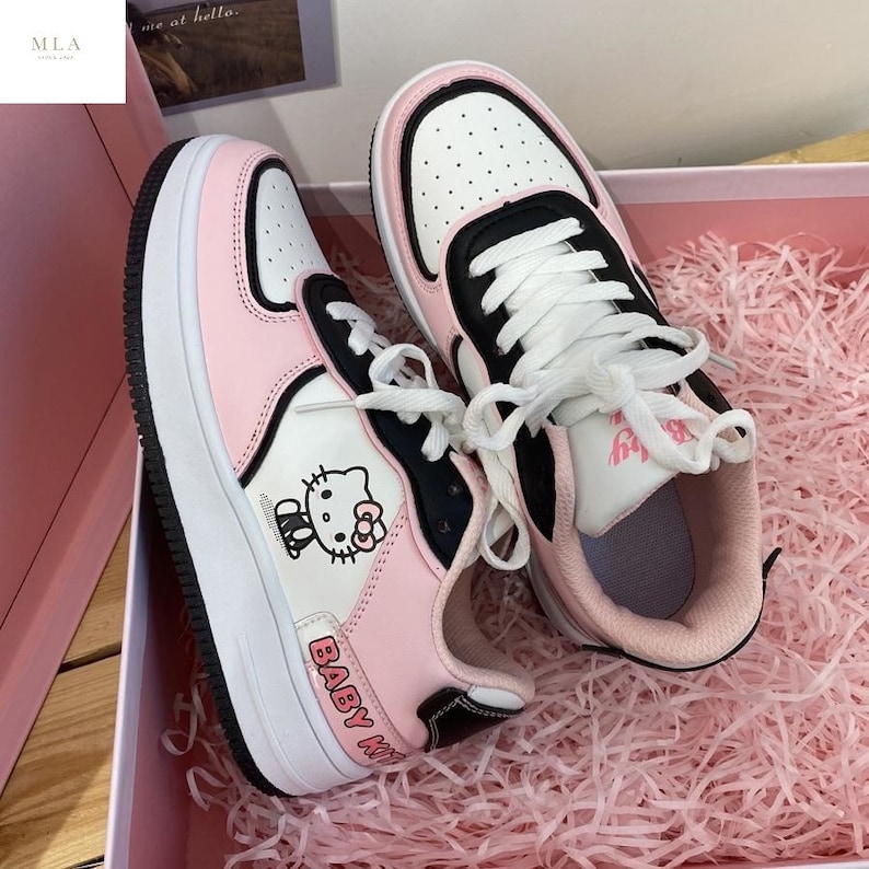 Hello Kitty Sneakers girls Skate Board Shoes Gift Sanrio Etsy