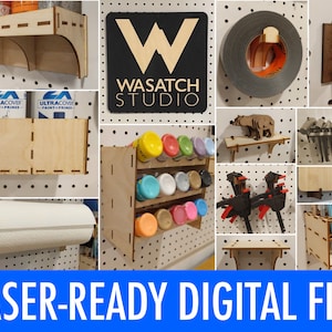 Laser-Cut Pegboard Accessories - Full Bundle