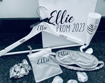 Personalised Prom Gift Set, Prom 2024 Hamper, Gift Bag, Hanger, Flute, Eye mask, Ultimate Prom Presents, Celebration, Prom Hosts, Prom Decor