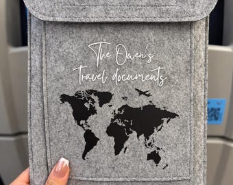 Personalised Travel Document Holder | Family Travel Wallet | Passport Holder | Holiday Document Folder | Travel Organiser | Gift for Travell