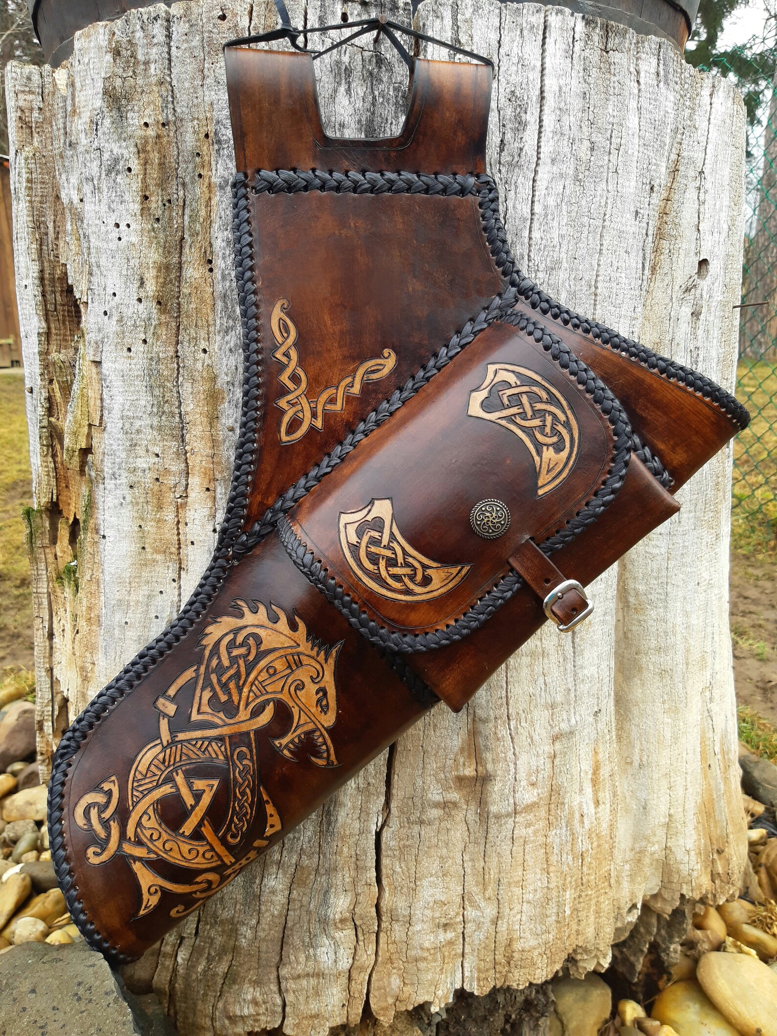 Side Leather Pocket Quiver Target Quiver / Archer Equipment Etsy