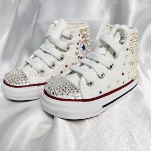 Chuck Taylor Converse All Star Sneakers Trainers Spike crystal design kids wedding
