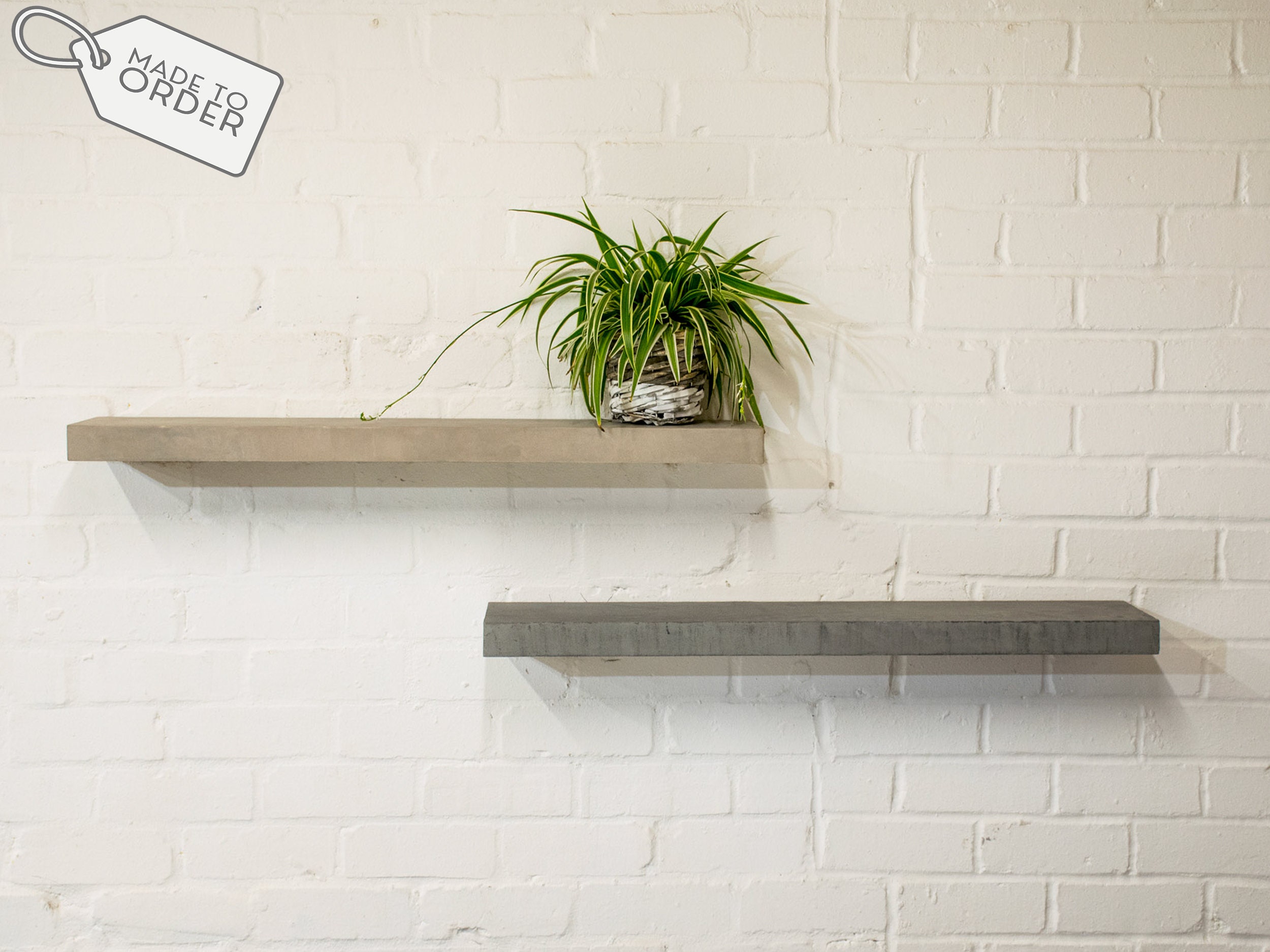 Microcement Concrete Floating Shelf Chunky Handmade Shelves Etsy UK