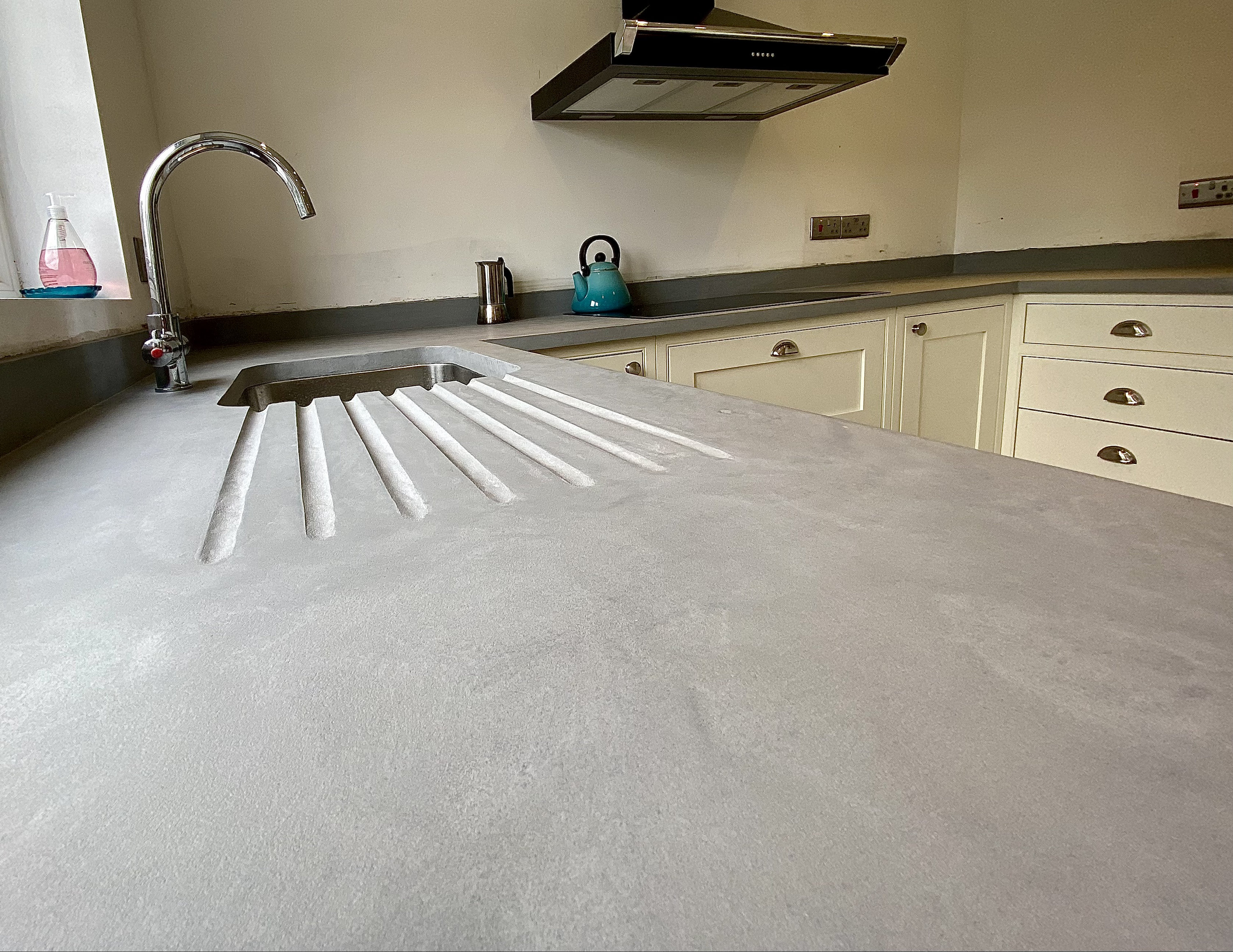 Microcement, Concrete, Kitchen Worktop, Countertop, 52 Mm Thick, Island