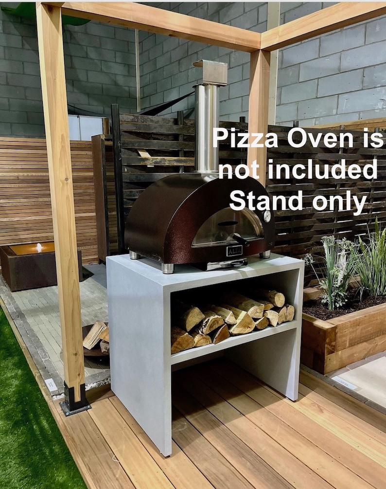 MicroCement, Concrete, Pizza Oven Table, BBQ Area, Pizza Oven Stand, Work station, Cement, Bartop, Handmade to Any Size image 7