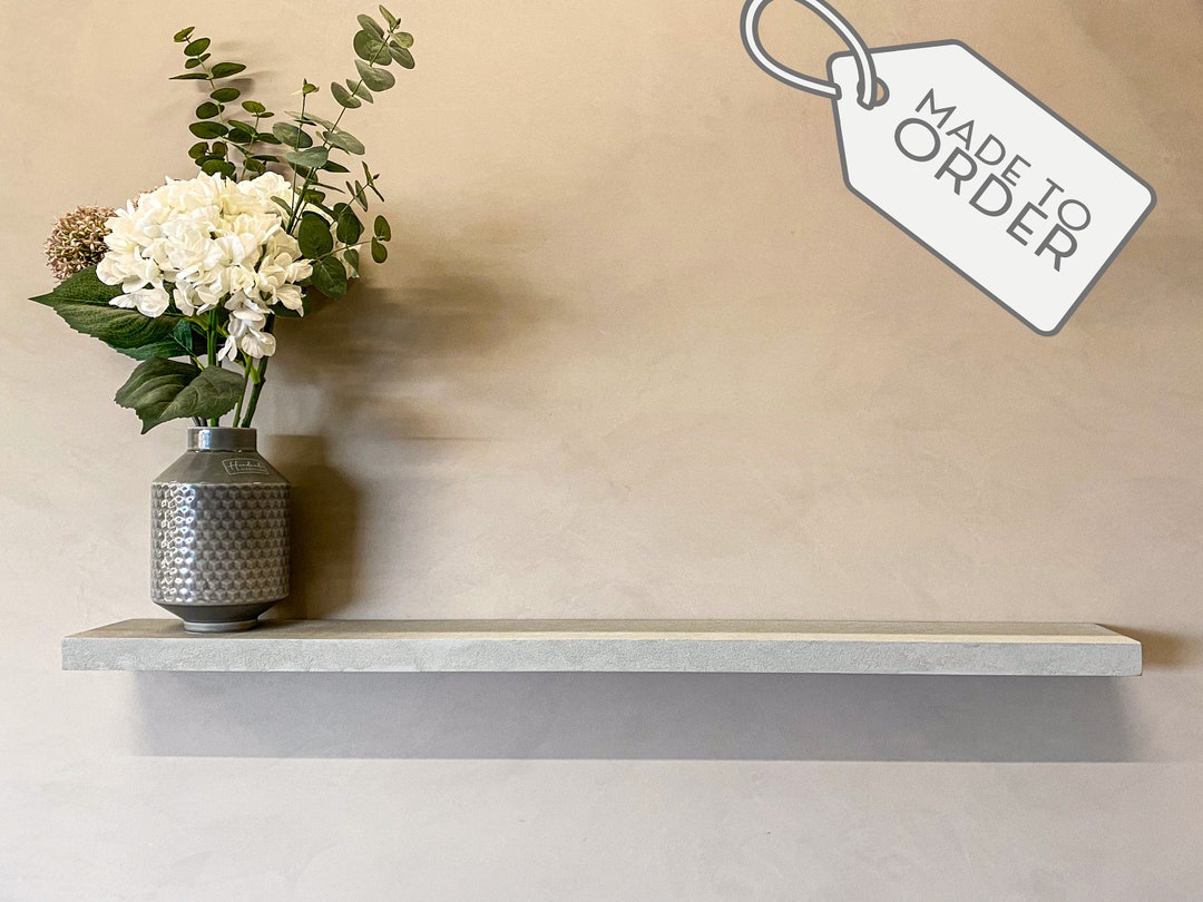 Microcement, Concrete Floating Shelf, Chunky Handmade Shelves From 1M