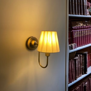 Handmade Fabric Shade Wall Sconce: Minimalist Antique Light