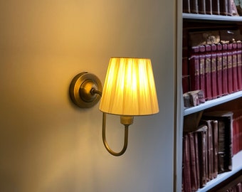 Handmade Fabric Shade Wall Sconce: Minimalist Antique Light