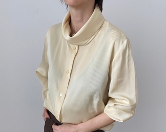 High Collar Blouse - Etsy