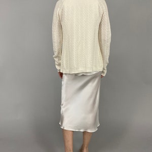 Vintage White Wool Cardigan for Women Size S image 5