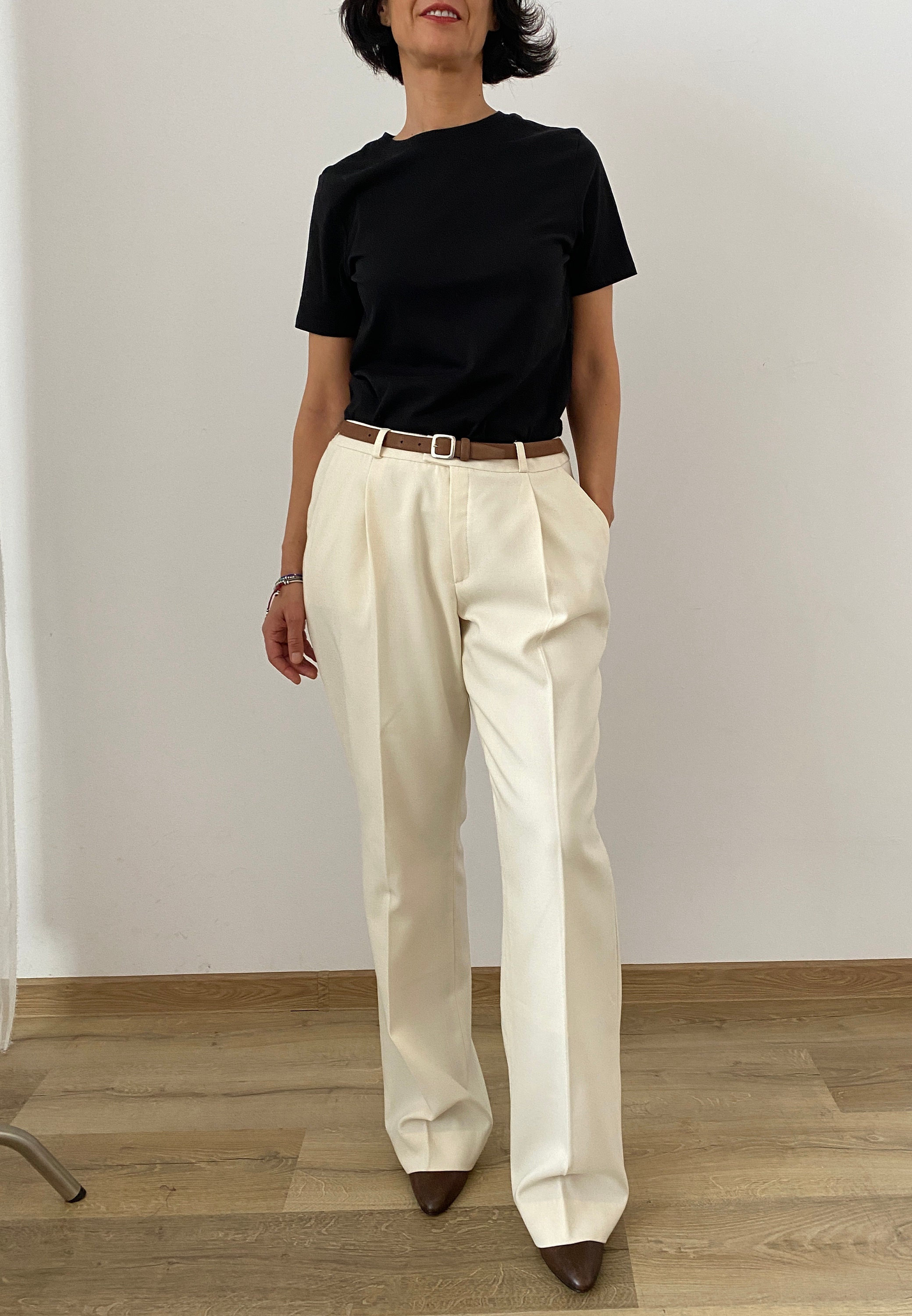 White Wool Pants - Etsy