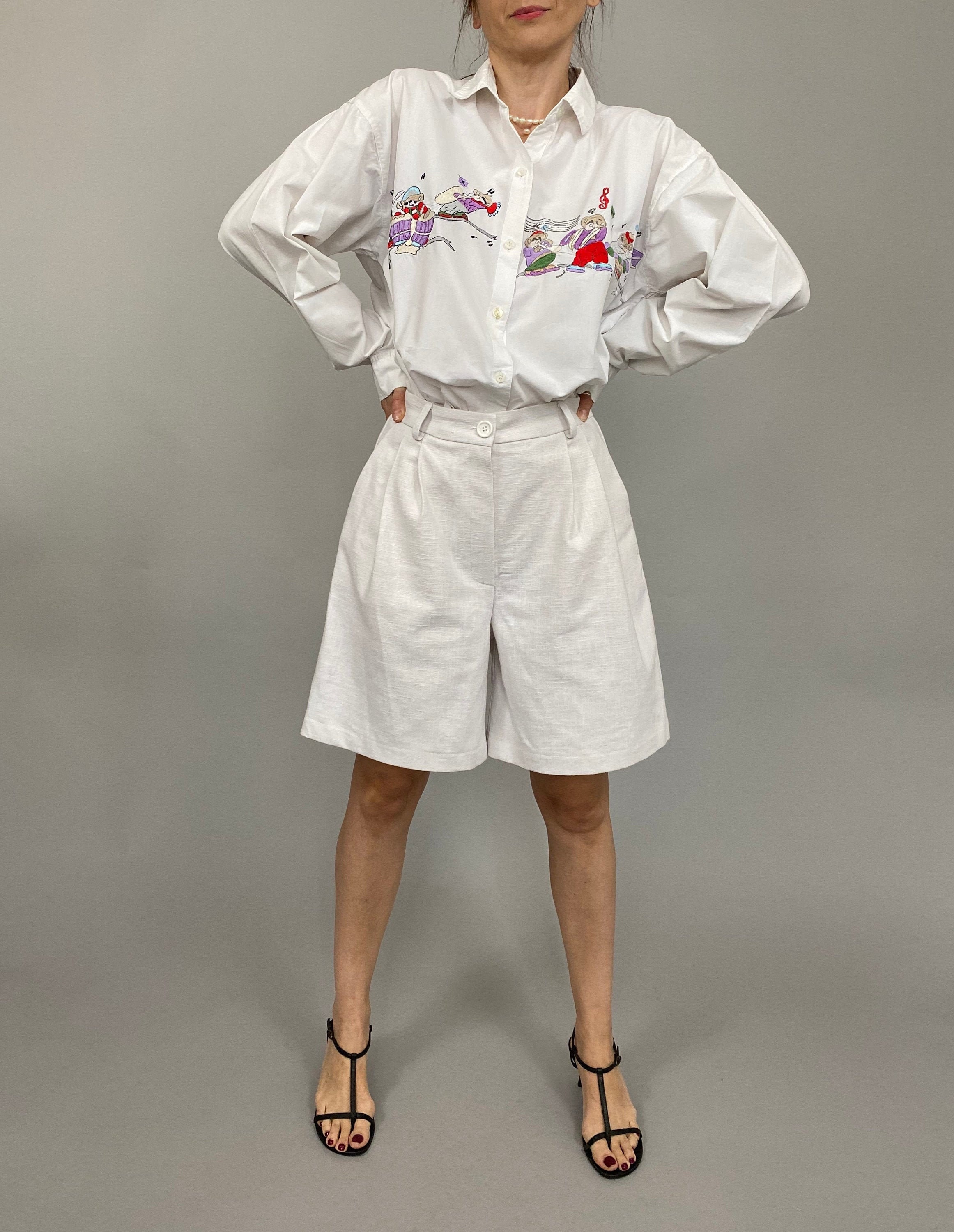 トップス 1860s White Cotton Blouse Y's BORN PRODUCT] THIN COTTON TWILL FRINGE COLLAR BLOUSE(XS