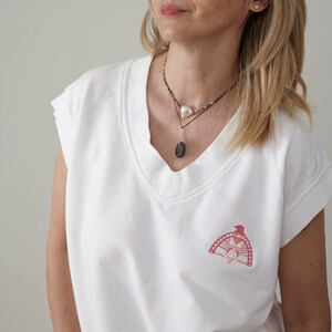 White Sleeveless Sweatshirt Size S - M | Vintage Sports Apparel