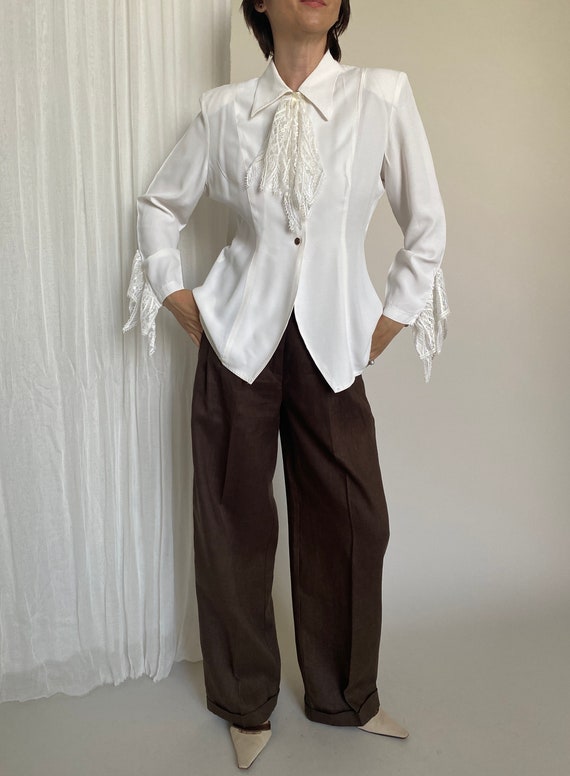 Chemisier à jabot femme hotsell