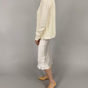 Vintage White Wool Cardigan for Women Size S image 4