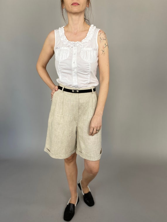 ruffle chest blouse