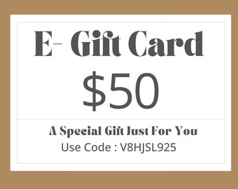E-Gift Card | Gift Certificate | Gifts For Her| Digital Gift Card | Gift