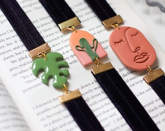 Bookmarks| Bohemian Inspired Bookmark | Polymer Clay Bookmark| Book Accessories