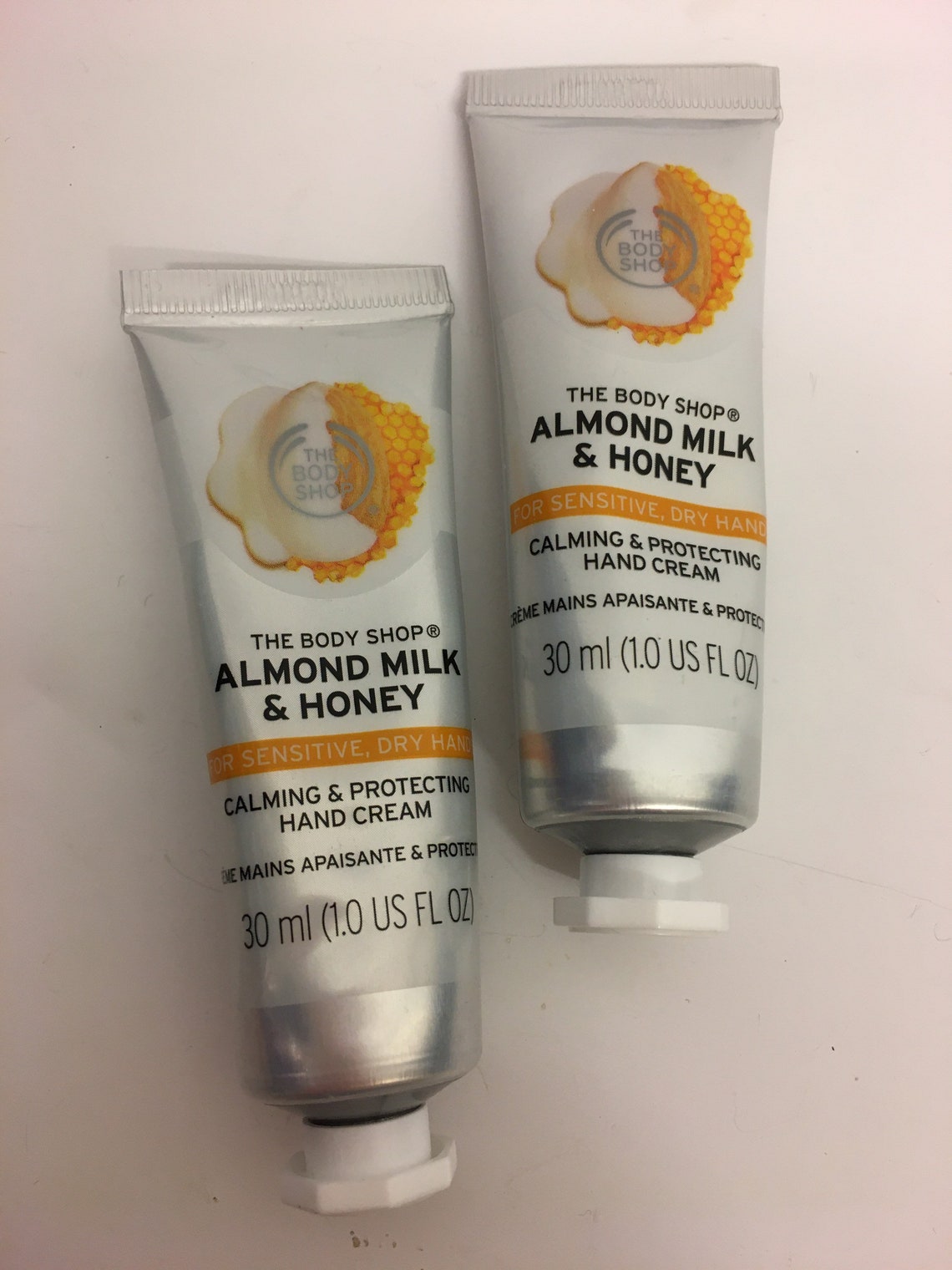 2x The Body Shop ALMOND MILK & HONEY Hand Cream 30ml. Brand Etsy