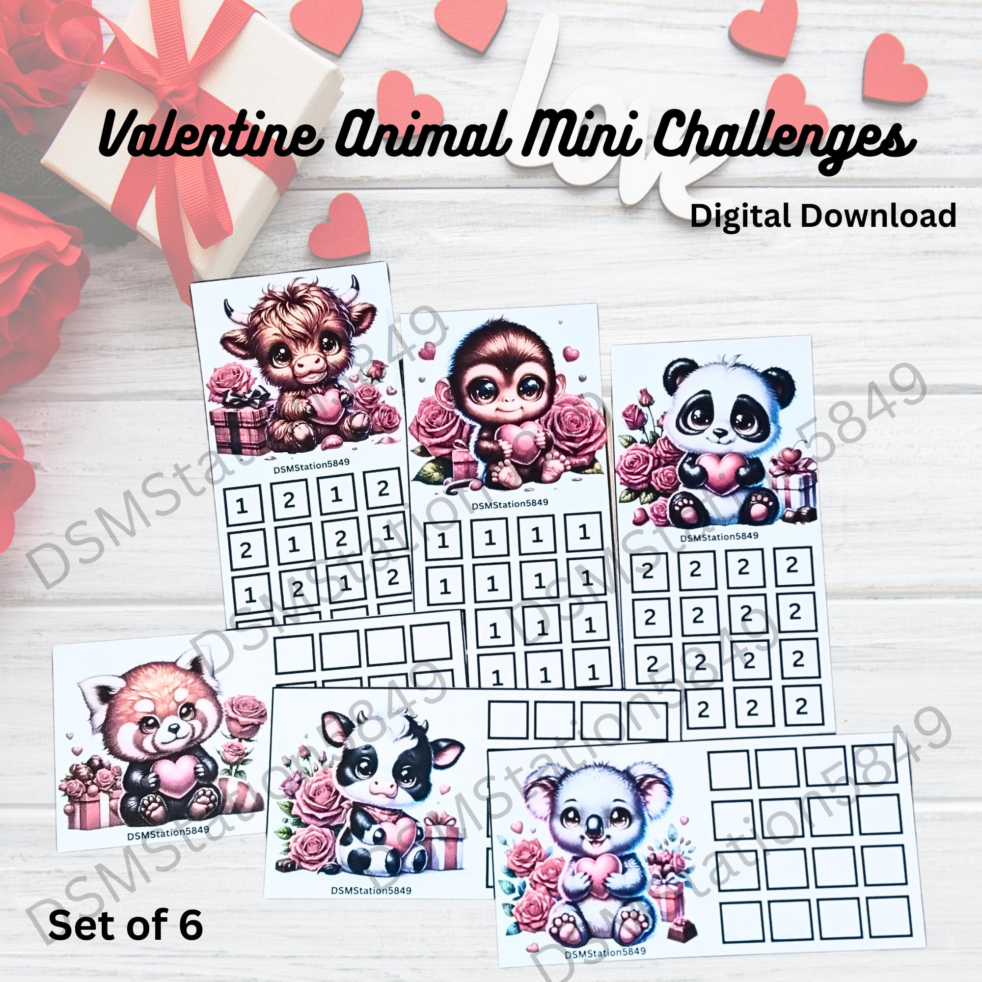 Valentine Mini Challenge, Set of 6, Digital Download - Etsy