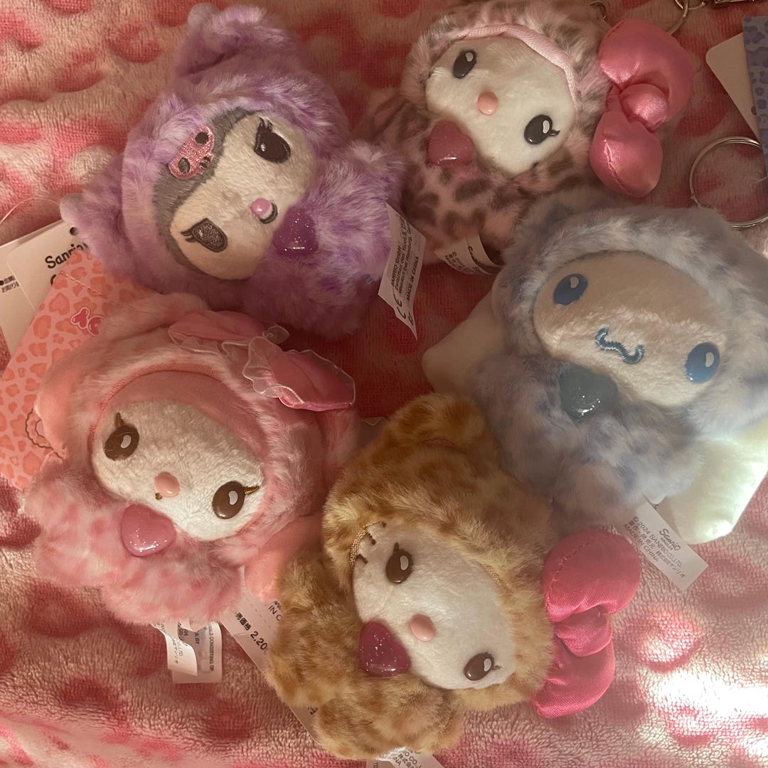 Hello Kitty Leopard Print Keychain - Etsy