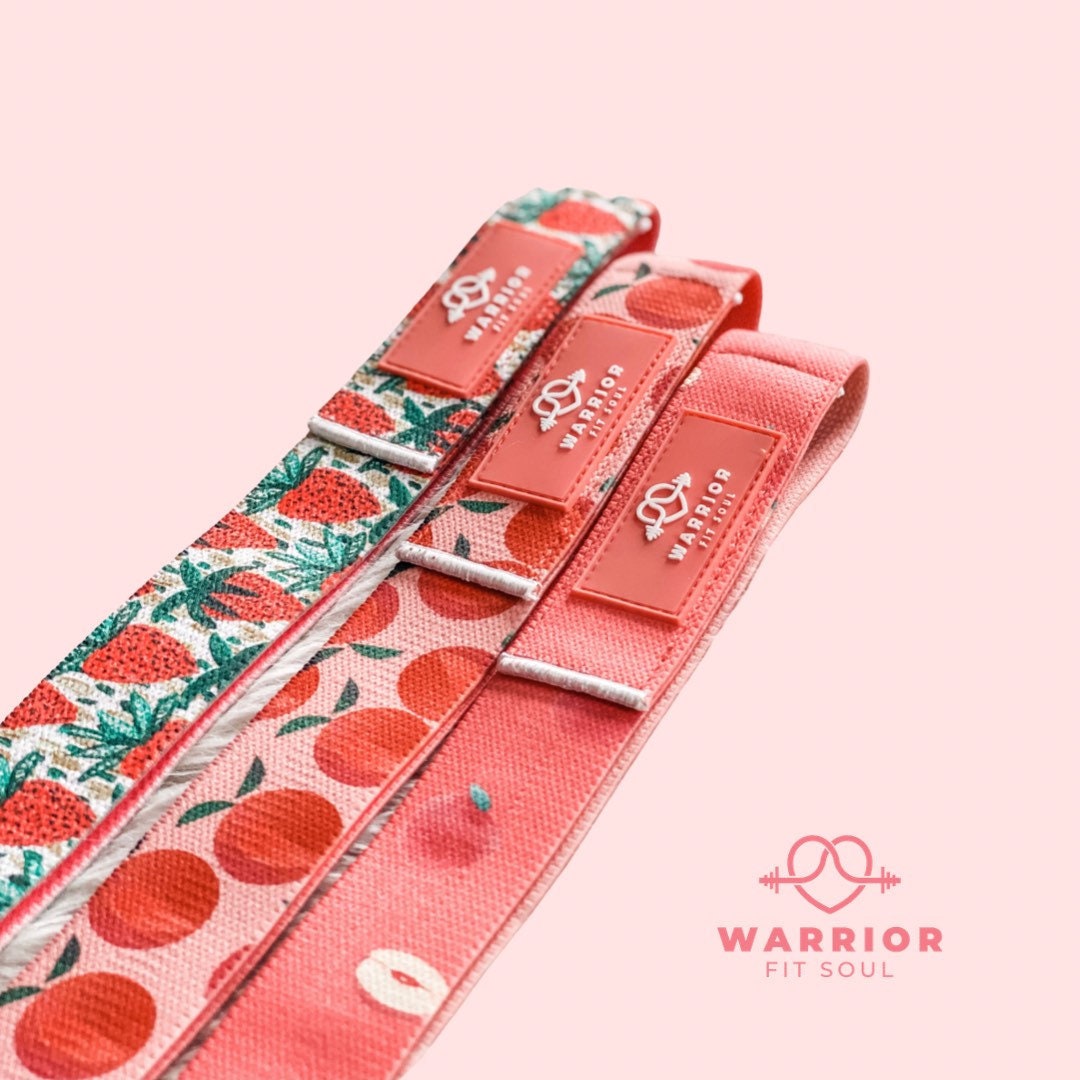 Premium Fabric Long Resistance Band Set of 3 Peach and Etsy